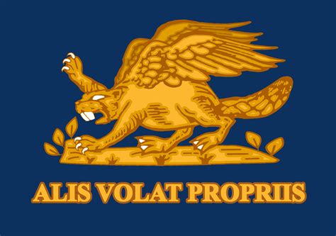 Oregon Winged Beaver Flag Based on her Motto "Alis Volat Propriis" : r ...