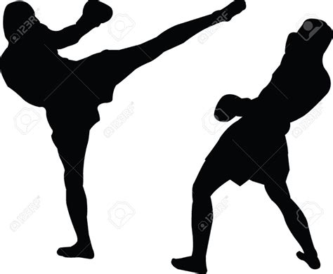 Kickboxing Silhouette