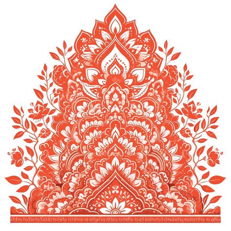 Indian henna designs with traditional motifs | Premium AI-generated vector