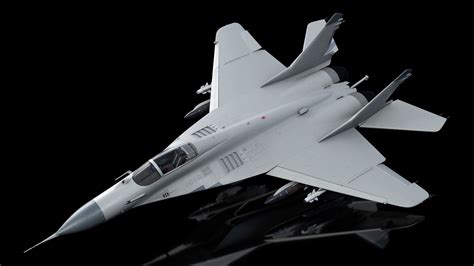 MiG 29 Fighter Aircraft with X-31PM Supersonic Missile Rigged 3D Model ...