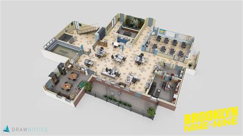 3D Floor Plans of Dunder Mifflin and Pearson Hardman Offices