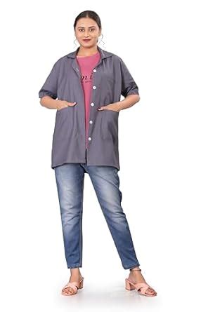 NIRKOSHA Women’s Pure Cotton Half Sleeve Medical Lab Coat For Doctor ...