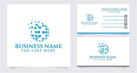 Technology company logotype | Premium Vector