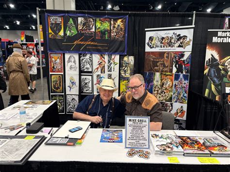 Mike Grell and Jeff Messer at the 2025 Galaxy Con in Raleigh, in Dewey ...