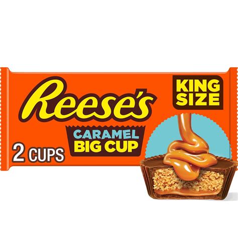 Reese's Big Cup Caramel Milk Chocolate King Size Peanut Butter Cups ...