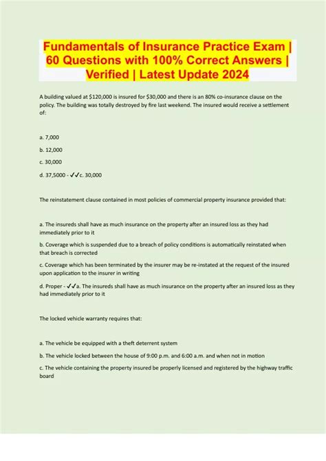 Insurance Exam Practice Test 的图像结果