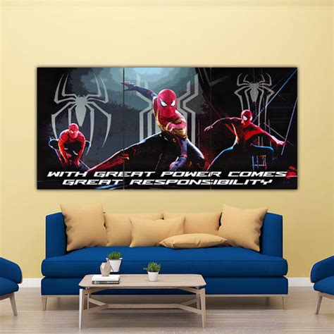 With Great Power Comes Great Responsibility Split Poster – Frame Kro
