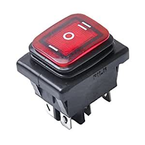 PopEye 6 Pin On-Off-On Car Boat Lighted Rocker Toggle Switch Waterproof ...