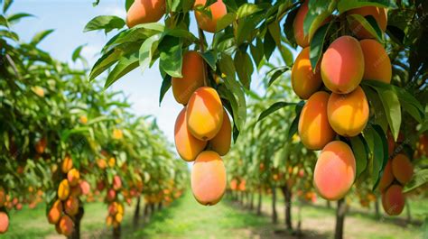 Premium Photo | Beautiful mango in orchard plantation