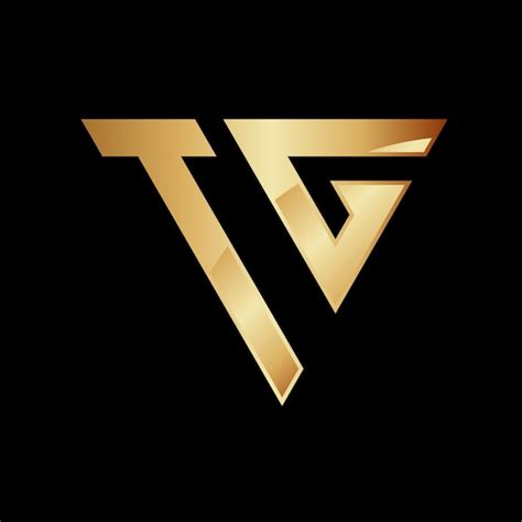 Erstes TG-Dreieck-Logo-Design | Premium Vektor