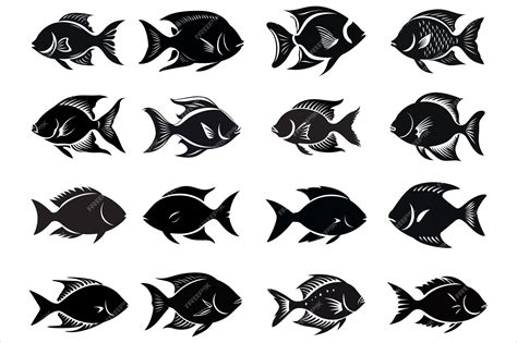 Premium Vector | Dory Fish Silhouette Bundle Set