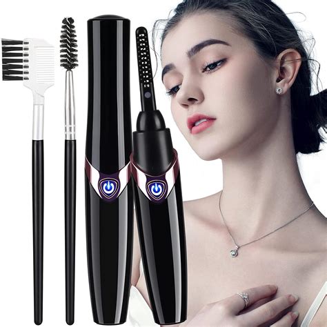 Heated Eyelash Curler, OOWOLF Portable USB Rechargeable Electric ...