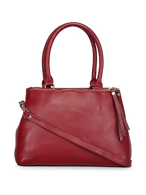 Buy GENWAYNE women’s leather handbag (Red) at Amazon.in