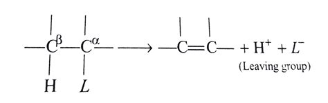 The removal of two atoms or groups one generally hydrogen `(H^(+))` and ...