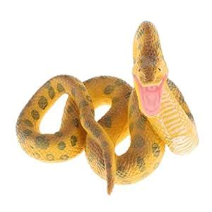Buy PVC Snake Figurines Toys Collector for Kids Filler Gift Gold Python ...