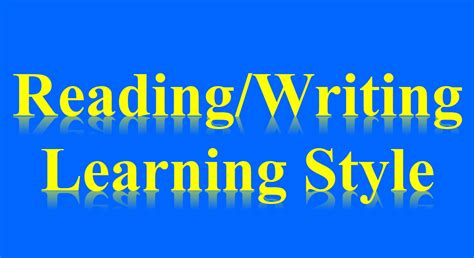 Image result for Reading Writing Learning Style