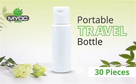 Buy MYOC White Empty Plastic Portable Bottle Cosmetic Grade Container ...