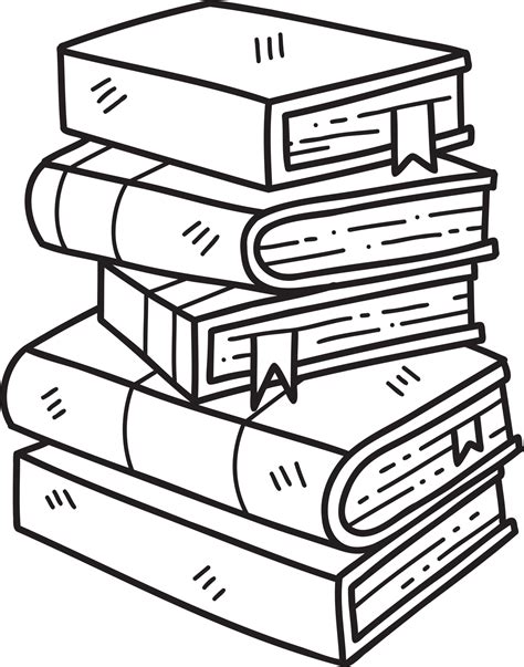 Hand Drawn stack of books illustration 13127345 PNG