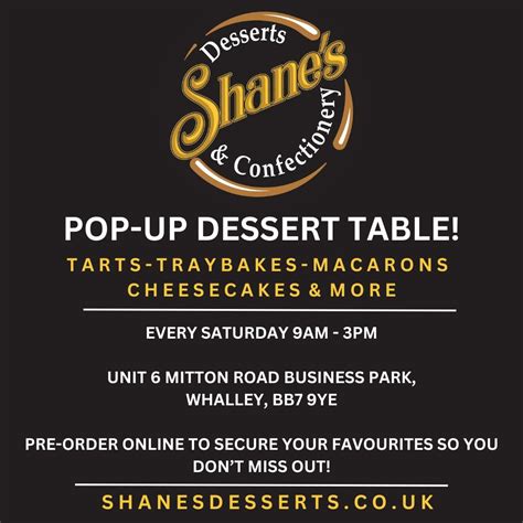 Pop-up Dessert Table, Unit 6 Mitton Road Business Park, Mitton Road ...