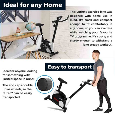 SUB-52 Magnetic Sturdy & Compact Upright Bike / Exercise Bike
