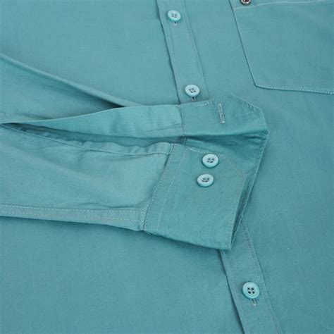 Men Teal Green Solid Cotton Shirt– Neuronlifestyle