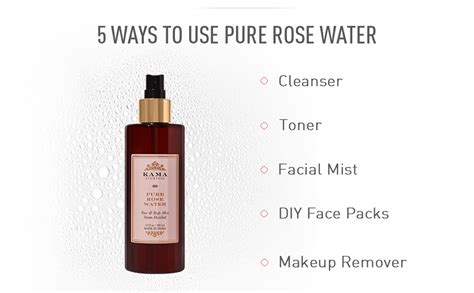 Kama Ayurveda Pure Rose Water Liquid - Pack of 1 (50 ML) (Brown_Free ...