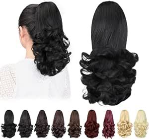 7CATS Ponytail extension,20" claw Synthetic hair extensions ponytail ...