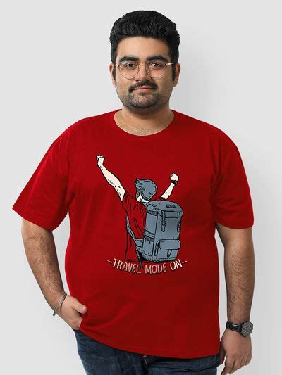 Buy Travel Mode On Mens Plus Size T shirt Online India - Beyoung