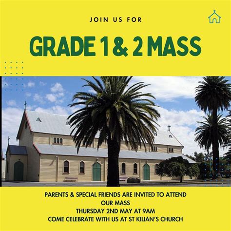Grade 1 & 2 Mass, St. Kilian's Parish, Bendigo, 2 May 2024 | AllEvents