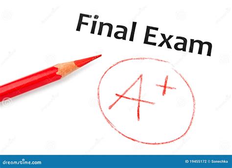 Final exam marked with a+ stock photo. Image of educate - 19455172