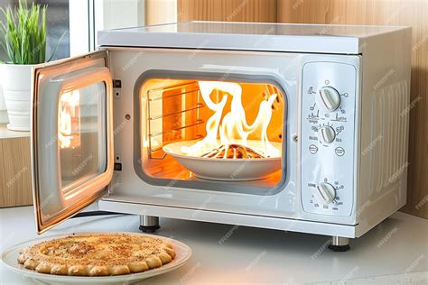 Premium Photo | Microwave oven damage caused by electrical breakdown or short circuit leading to ...