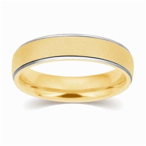 5mm 18K Gold Ring with White Gold Edges JL AU 104-A – Jewelove™