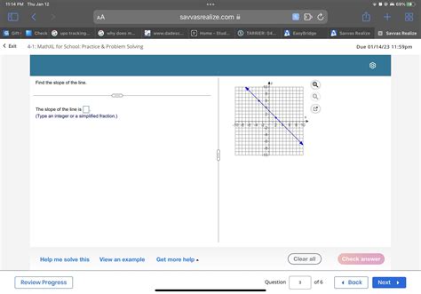 Question content area top left Part 1 Find the slope of the line. Question content area bottom ...