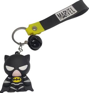 PMC CREATIVE Batman 3D Character Cartoon Rubber Keychain Loop and Hook ...