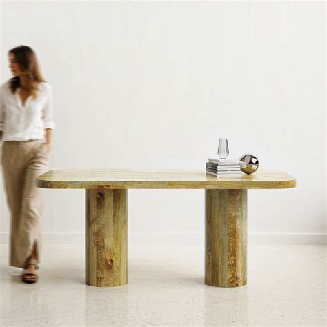 Alba Luxury Dining Table Large 6 Seater Mango Wood 175 cm – Crafts Mill ...