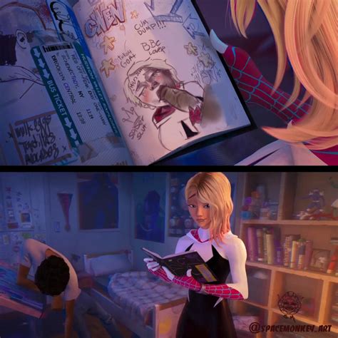 Gwen liked Mile’s art (Spacemonkey_art) [spider-man into the ...