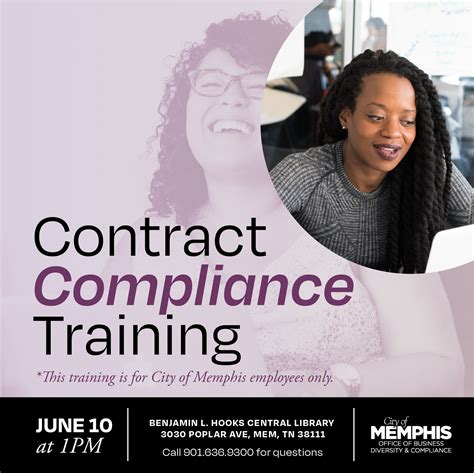 TIME CHANGE: Contract Compliance Training MONDAY, JUNE 10 at 1PM ...
