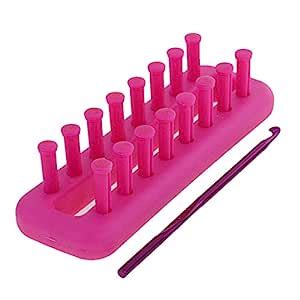 MagiDeal Rectangle Knitting Looms Kit Hat Socks Scarves DIY Craft with ...