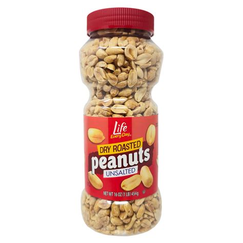 Life Every Day Dry Roasted Unsalted Peanuts - 16oz. - Healthy Heart Market