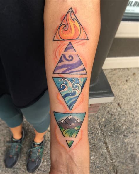 4 Elements Of Life Tattoo