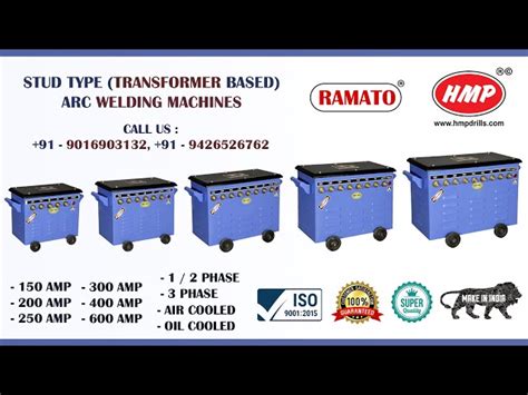 Transformer Welding Machines - Ramato 150 Amp (1 And 2 Phase) Stud Type ...