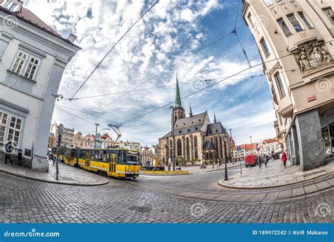 Pilsen Plzen, Czech Republic - May 27, 2018: View of Republic Square ...