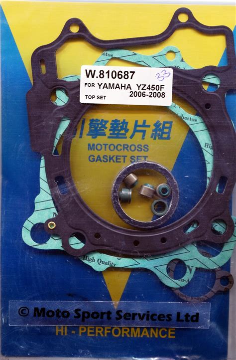 Top End Gasket Set Yamaha YZ450F 2006-2009 YZF 450 WR WRF 450 07-14 ...