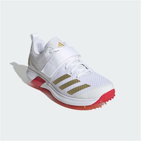 Adidas Adipower Vector 20 Gold/Red Cricket Spikes - Cric Studio