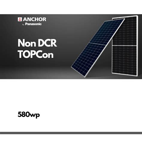 Anchor by Panasonic N-Type TOPCon 585wp Non DCR Bifacial Solar Panel ...