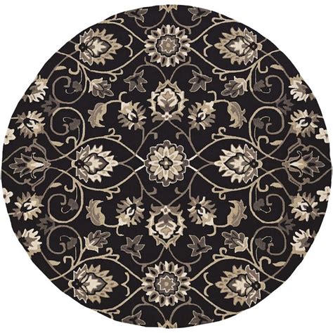 KAS Rugs Harbor 2 X 3 (ft) Charcoal Indoor/Outdoor Medallion Bohemian ...