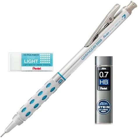 Pentel Graph Gear 1000 Drafting Metal Pencil with 0.7 mm HB Lead Box ...