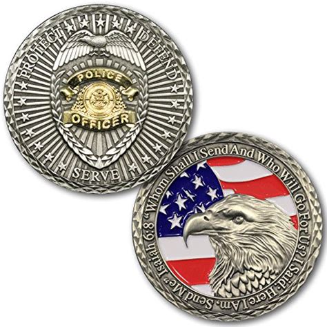 Buy Officer Dedication Challenge Coin! Law Custom Coin, Unreal Two Tone ...