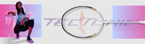 Li-Ning Tectonic 7 Full-Carbon Fiber Badminton Racket, Unstrung (White ...