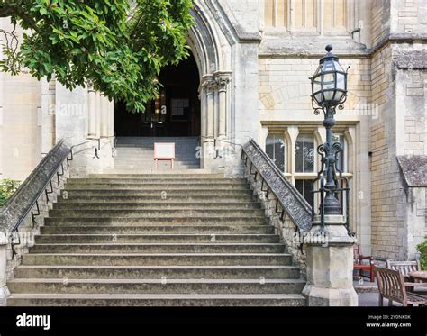 Staircase to the Dining Hall at the University of Oxford's Balliol College, founded in 1263 ...
